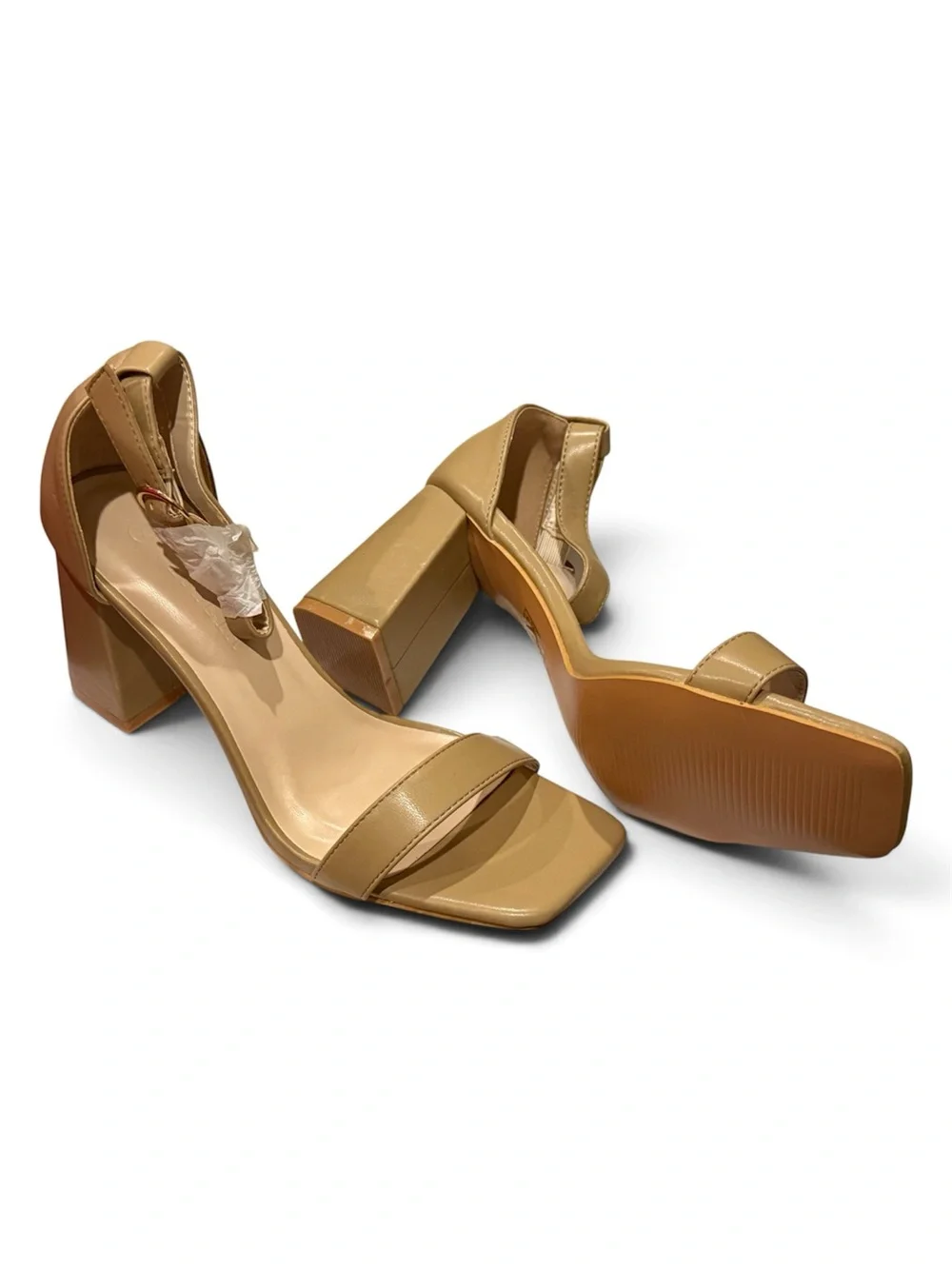 ✨New Vigilia Nude Strappy Heels Platforms Shoes